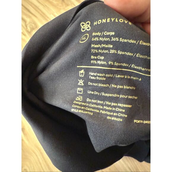 NWT Honeylove Womens Black Criss Cross Wireless LiftWear Shapewear Tank Size XL - Picture 7 of 7